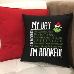 NWT Handmade 16 Inch Grinch Pillow Cover